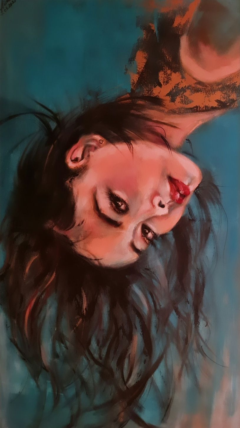 ArteDiAlina.com painting: Etheric girl / Una ragazza eterica